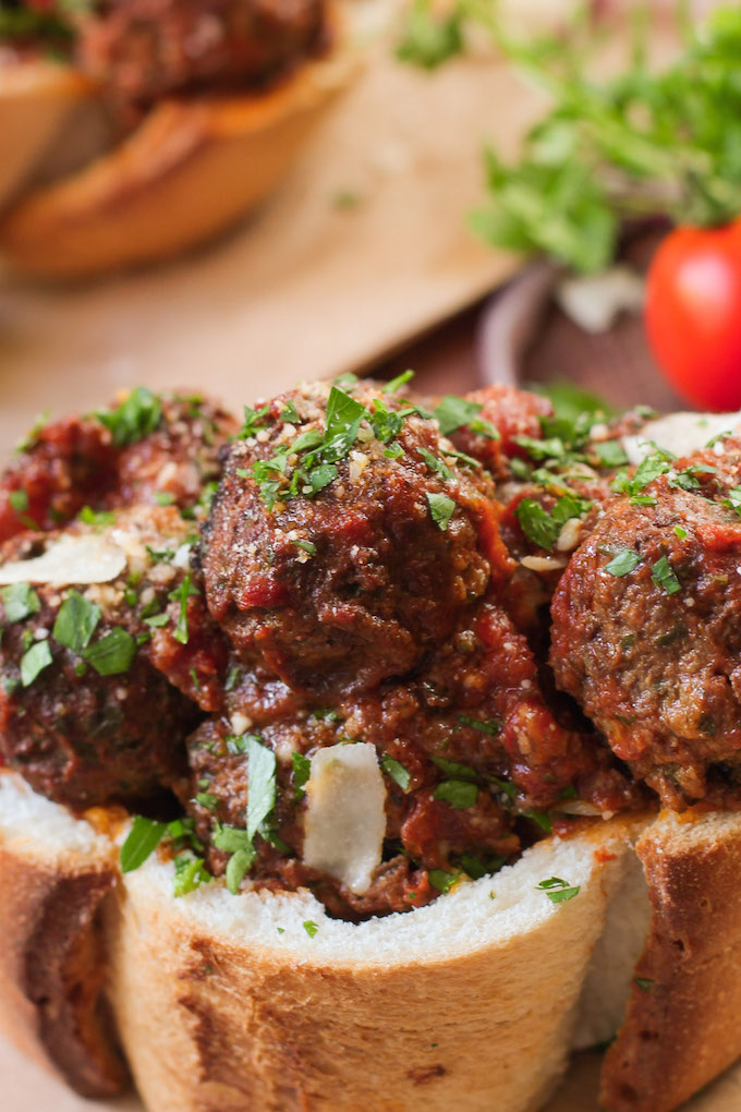 Slow Cooker Italian Meatballs are quick, whole-food friendly, and delicious!