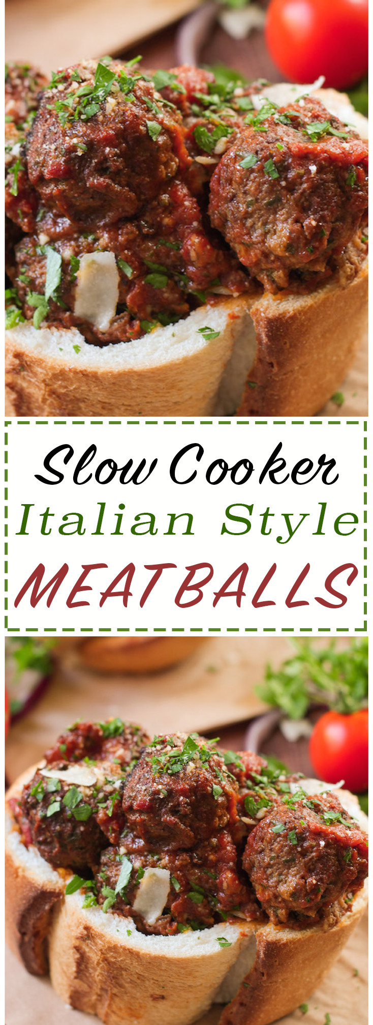 Slow Cooker Italian Meatballs are whole-food friendly, easy, and delicious! 