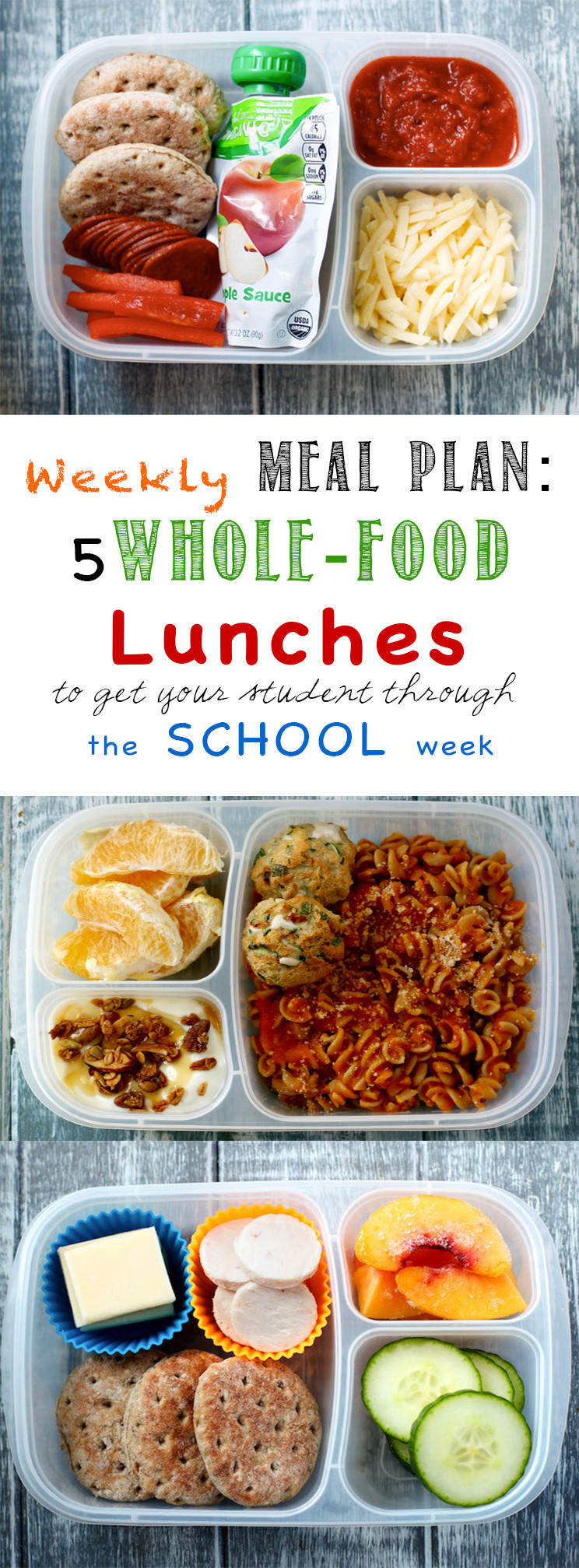 Weekly Meal Plan: School Lunch Edition - Planning lunches is monotonous and time consuming. This will help!