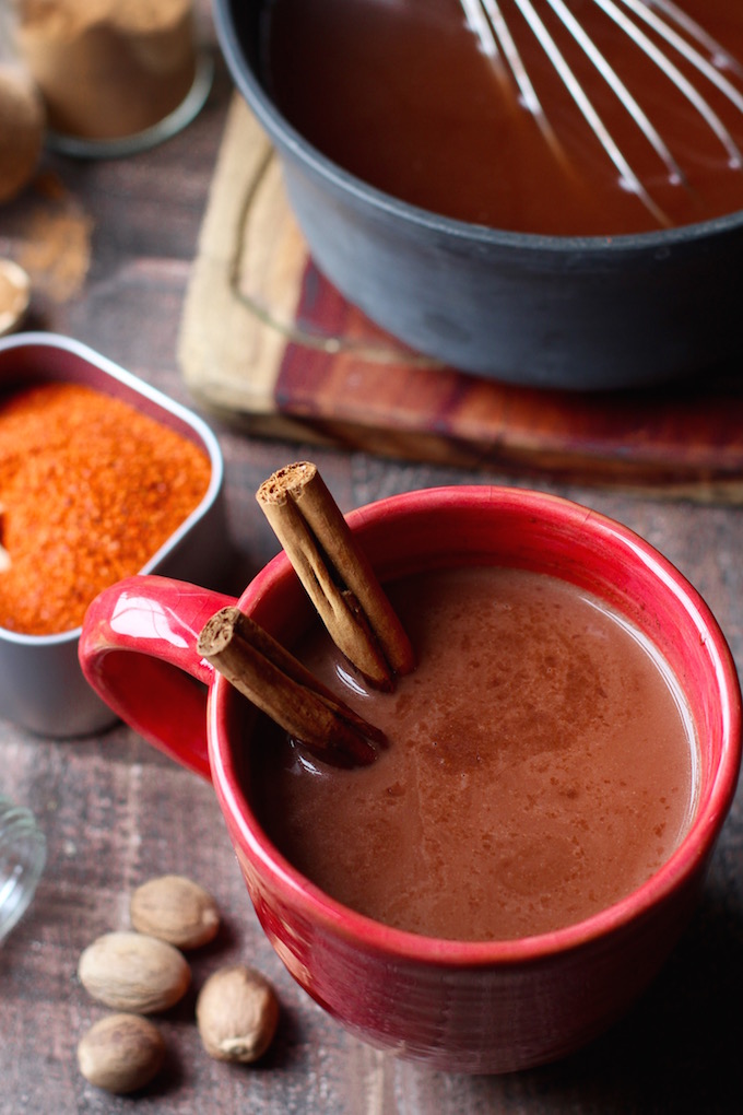 Superfood Hot chocolate combines the traditional flavor of hot chocolate with nutrient dense add ingredients. Same flavor + Superfoods = WIN!
