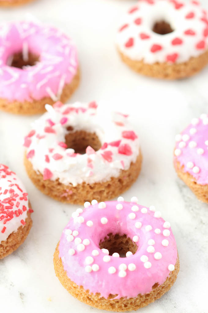 Fluffy, Baked Vanilla, Healthy (ish) Baked Donuts made in 3o minutes!