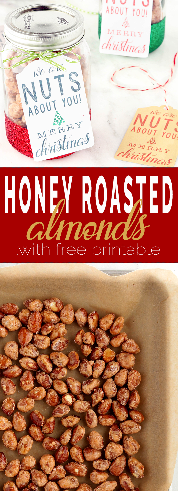Easy, whole food honey roasted almonds made from scratch with toasted almonds, coconut sugar, honey and coconut oil. Refined sugar free, vegan and gluten-free. 