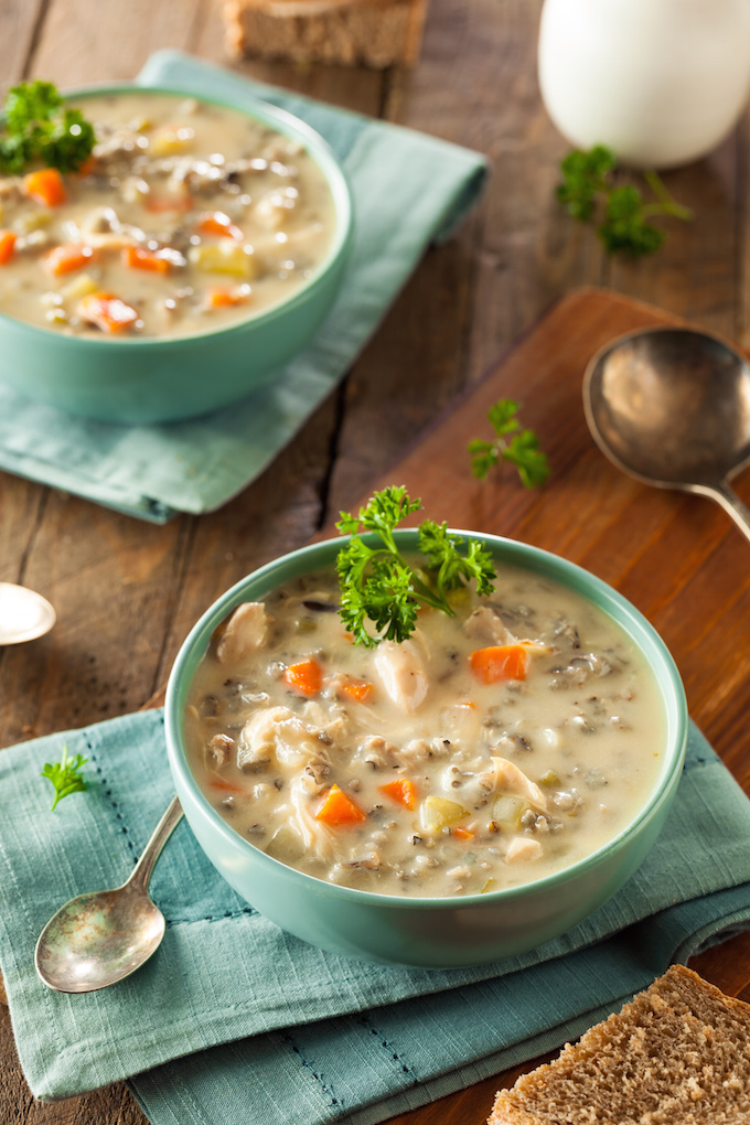 Slow Cooker Chicken and Wild Rice Soup is a cozy and simple winter meal that doesn’t involve haphazardly throwing ingredients together in a desperate attempt to serve something nourishing during the week. It’s rich, delicious and requires only 1 pot and 5 minutes prep.