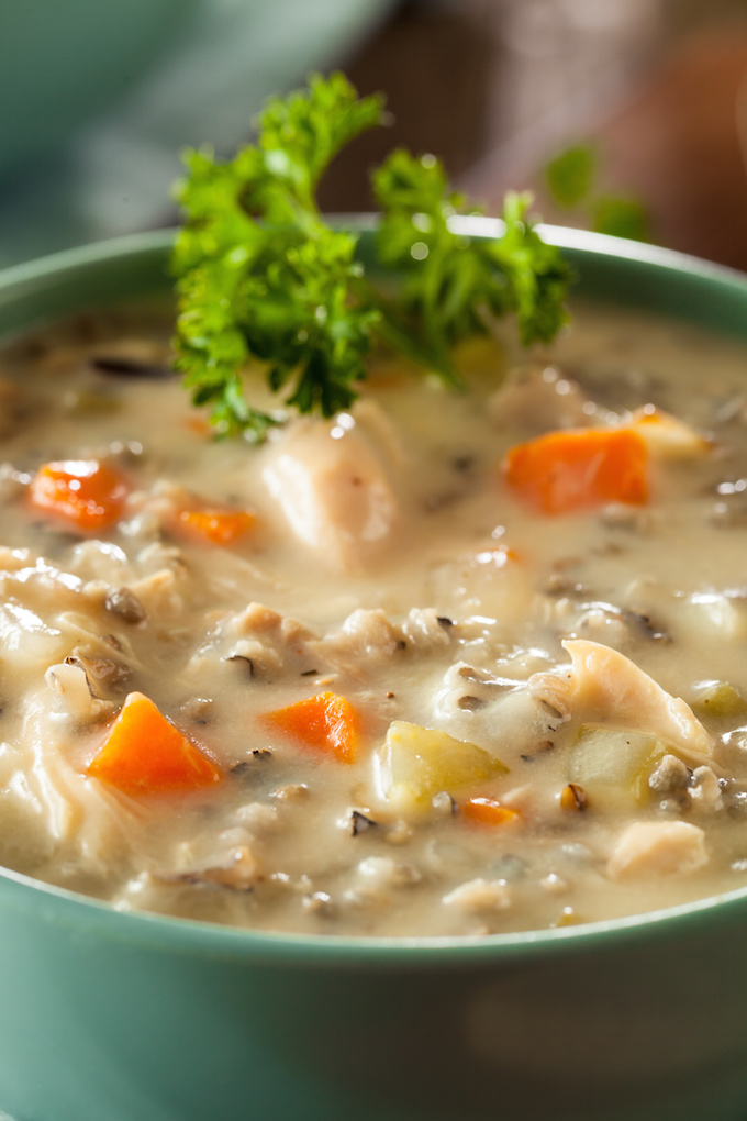 Slow Cooker Chicken and Wild Rice Soup is a cozy and simple winter meal that doesn’t involve haphazardly throwing ingredients together in a desperate attempt to serve something nourishing during the week. It’s rich, delicious and requires only 1 pot and 5 minutes prep.