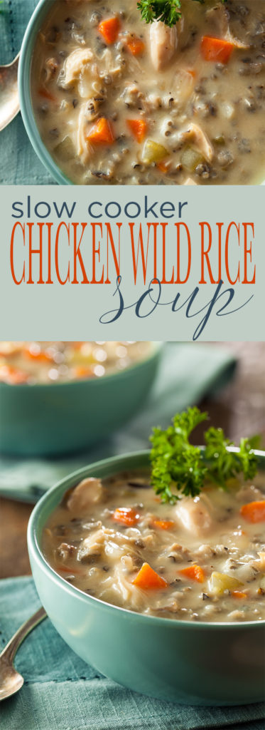Slow Cooker Chicken and Wild Rice Soup is simple to make, requiring less than 10 ingredients and very little hands on prep. A hearty and comforting soup that's perfect for Fall and Winter.