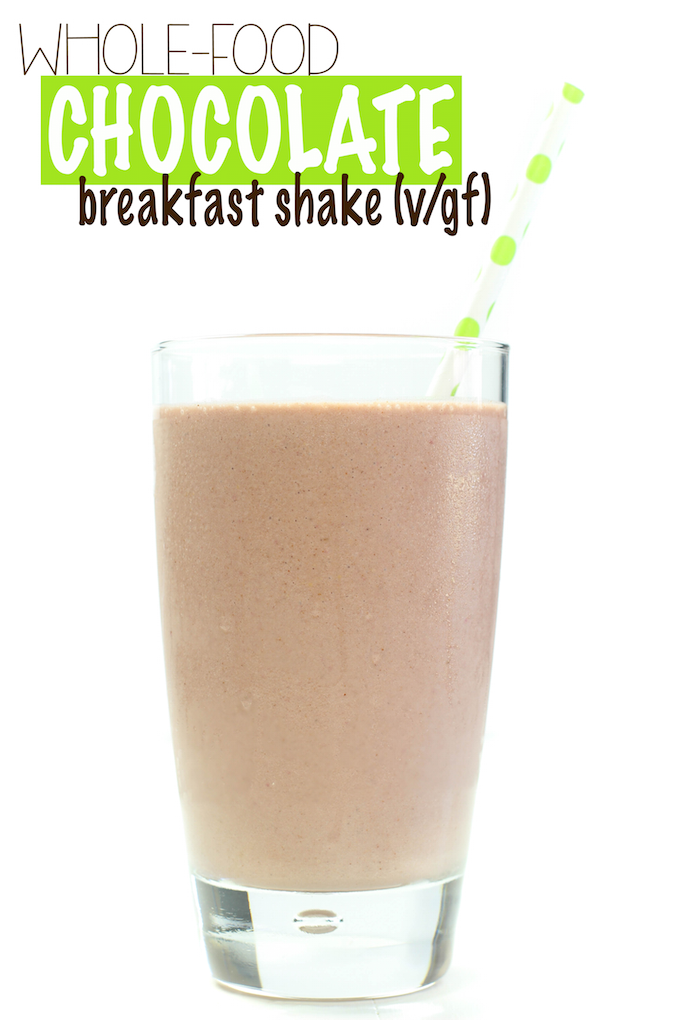 Whole Food Chocolate Breakfast Smoothies are the perfect breakfast. #healthy #vegan #glutenfree 
