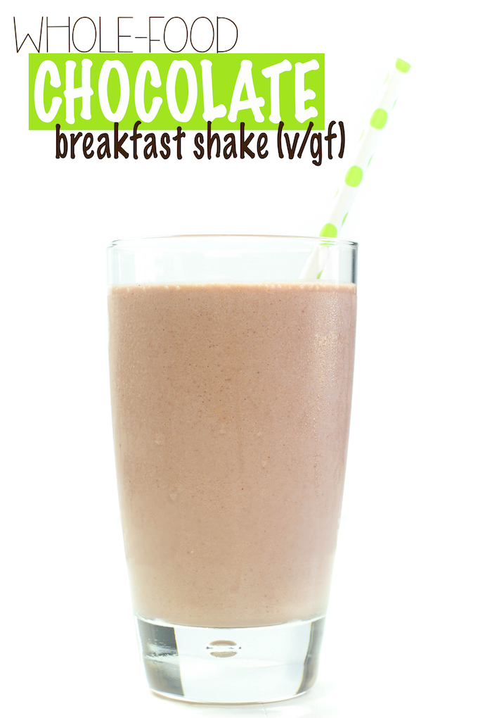 Whole Food Chocolate Breakfast Smoothies are the perfect breakfast. #healthy #vegan #glutenfree