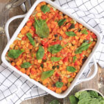 Summer Veggie Lasagna (V/GF). A plant-based recipe that's loaded with fresh veggies and marinara, my go-to vegan "ricotta" and whole-wheat lasagna noodles.