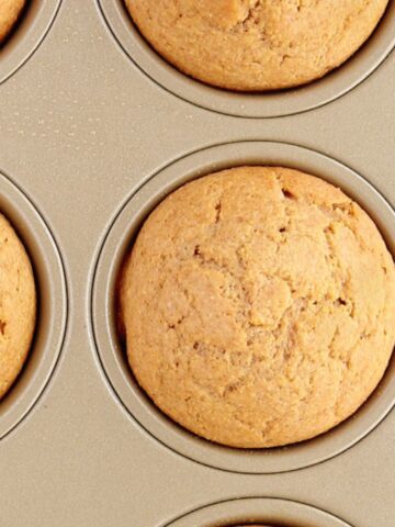 Wholesome 1-Bowl Corn Bread Muffins in a muffin tin.