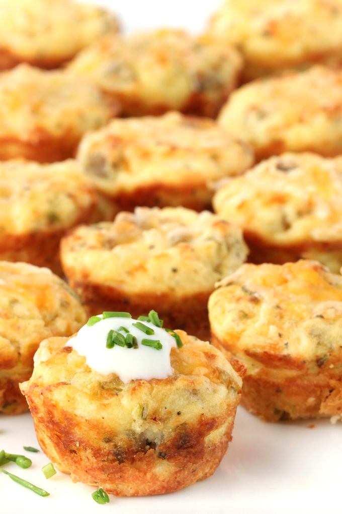 Left over mashed potatoes? Make these crispy, creamy, cheesy leftover mashed potato puffs for a quick grab n' go breakfast option.