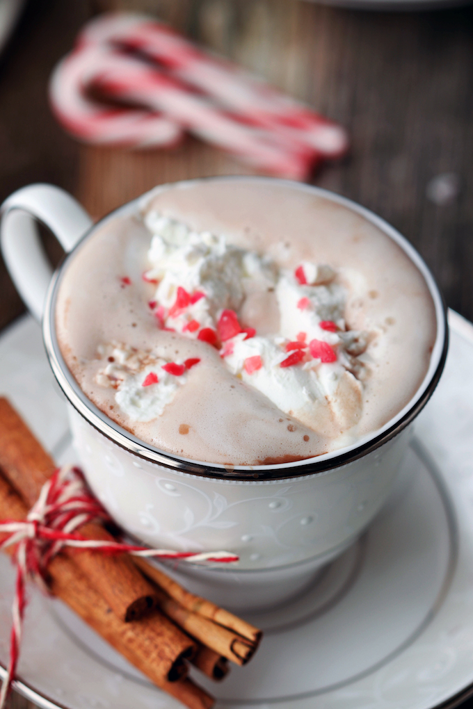 The Ultimate Hot Chocolate is luscious, creamy and made with whole milk, cocoa powder, cane sugar, and vanilla. Serve warm with whipped cream and homemade marshmallows.