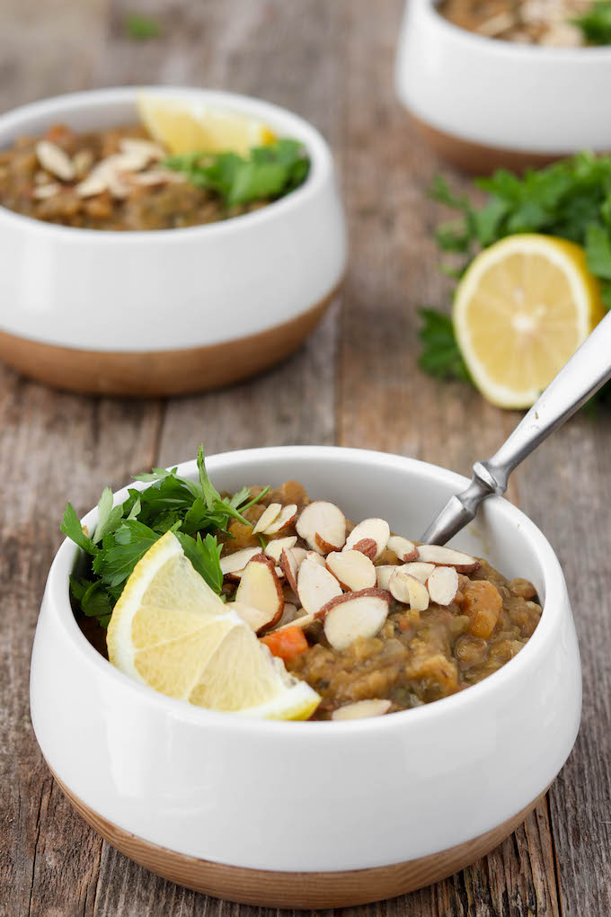 Healthy, nutritious, Detox Lentil Soup made in the crockpot with simple ingredients. Perfect addition to a real food reset!