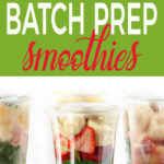 Simple tips and tricks on how to batch prep grab n' go smoothies quickly. Make them in advance, and enjoy them for the week, or even the whole month!