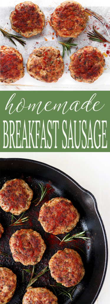 Homemade Breakfast Sausage is simple to make and so much healthier than it's store-bought counterpart. Freezer-friendly and preservative and gluten-free!
