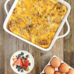 Make Ahead Sausage Egg Breakfast Casserole Casserole is simple to make, requiring only 9 ingredients and 15 minutes prep. Loaded with spicy sausage, melty cheese and fluffy eggs.. it's the perfect go-to brunch dish.