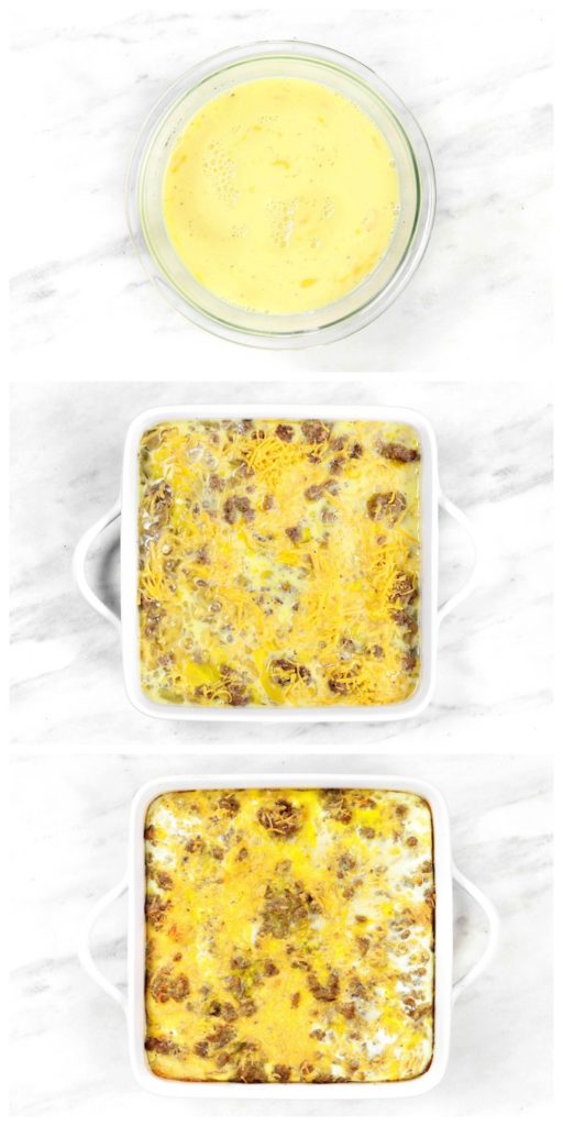 Make Ahead Sausage Egg Breakfast Casserole Casserole is simple to make, requiring only 9 ingredients and 15 minutes prep. Loaded with spicy sausage, melty cheese and fluffy eggs.. it's the perfect go-to brunch dish.