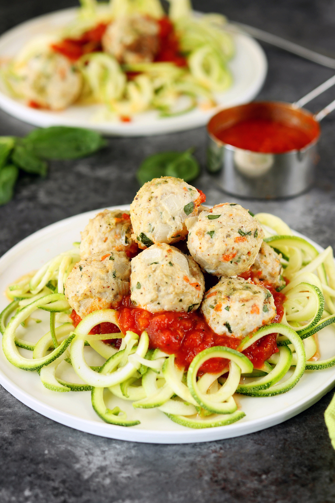 These Chicken Basil Meatballs are fun, easy to make, quick to cook and extremely versatile - plus, they are freezer and Whole30 friendly!