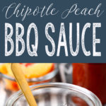 Tangy, savory Whole30 Chipotle Peach BBQ Sauce is simple to make, and naturally sweetened. Perfect for adding to pulled chicken, pizza, burgers and everything else in between!
