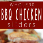 Whole30 BBQ Pulled Chicken Sliders made with roasted sweet potato "buns." 30-Minute homemade Chipotle Peach BBQ Sauce meets seasoned pulled chicken for a smokey sweetness that's perfect for the big game and every day in between.