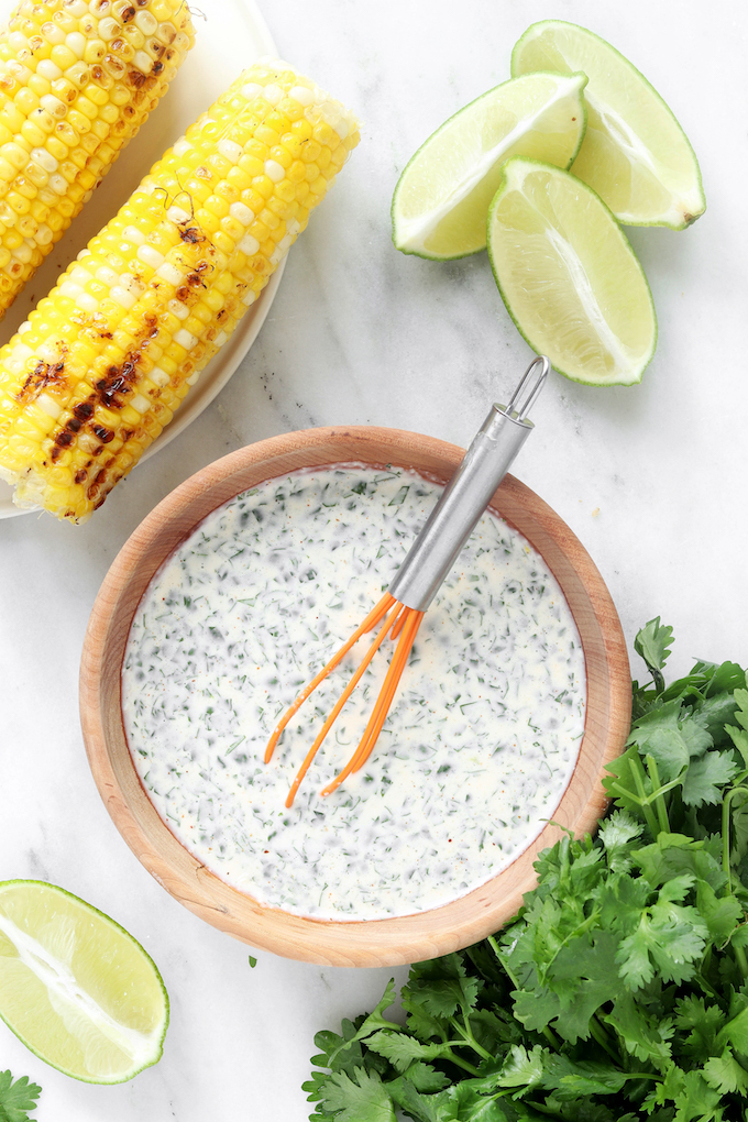 This Mexican Street corn salad is smoky, spicy, tangy and simple to throw together. A fun twist on the Mexican street vendor version of corn on the cob!