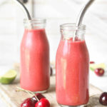 Cherry Limeade Smoothie in glass.