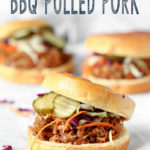 Instant Pot BBQ Pulled Pork on a table.