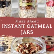 Instant Pot Jars prepared and sitting on a white counter.