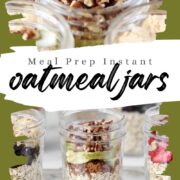 Instant Pot Jars prepared and sitting on a white counter.